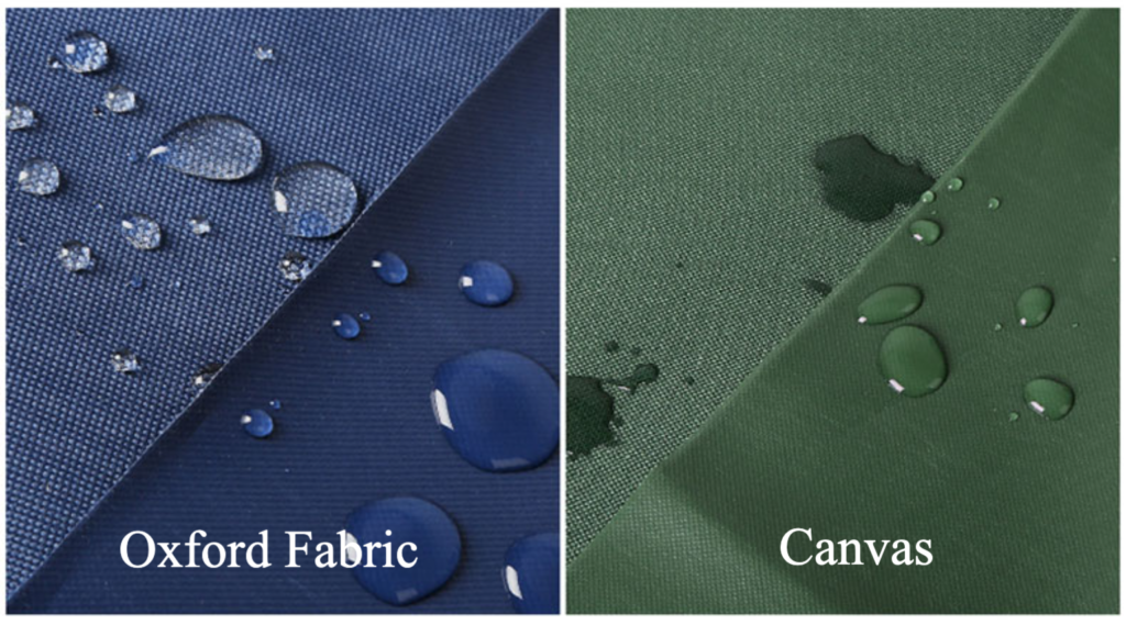 waterproof performance: oxford fabric vs canvas